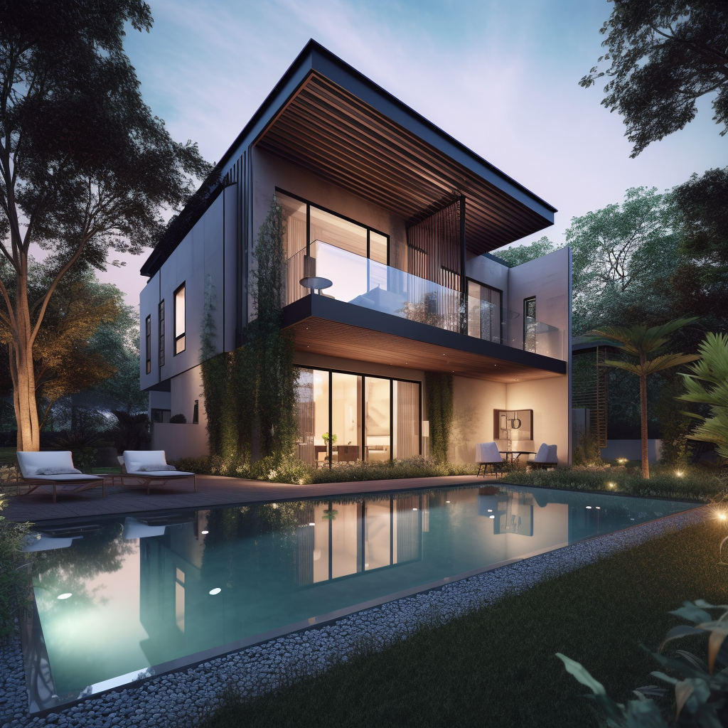 3D Rendering House Example